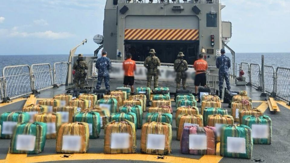 Del 01 de octubre de 2024 a la fecha, la Semar ha asegurado 26 mil 508 kilogramos de cocaína en la mar.