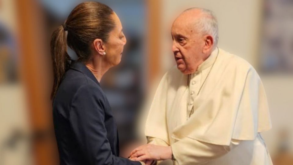 Claudia Sheinbaum, presidenta de México y el papa Francisco.