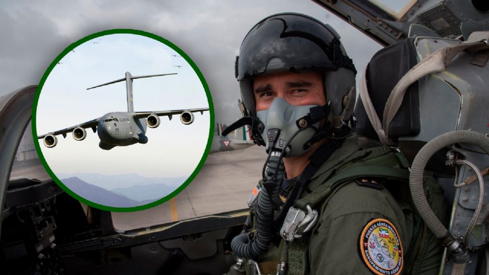 Avión militar de EU sobrevuela México.