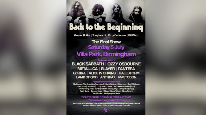 Anuncian Black Sabbath y Ozzy Osbourne último concierto 'Back to the Beginning'