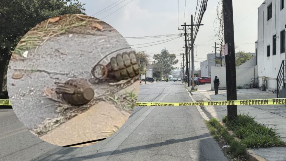 La zona fue acordonada por elementos de la Policía de Monterrey.