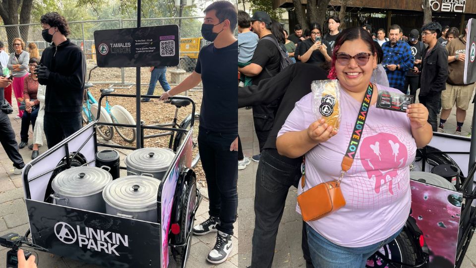 Linkin Park ofreció 400 tamales gratis en Monterrey antes de su concierto, en una dinámica que también regaló boletos para su show.