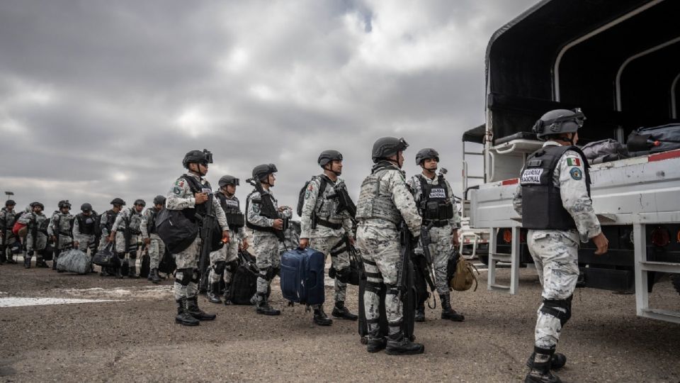 Los elementos de la Guardia Nacional llegaron a reforzar la seguridad de la frontera norte del país.