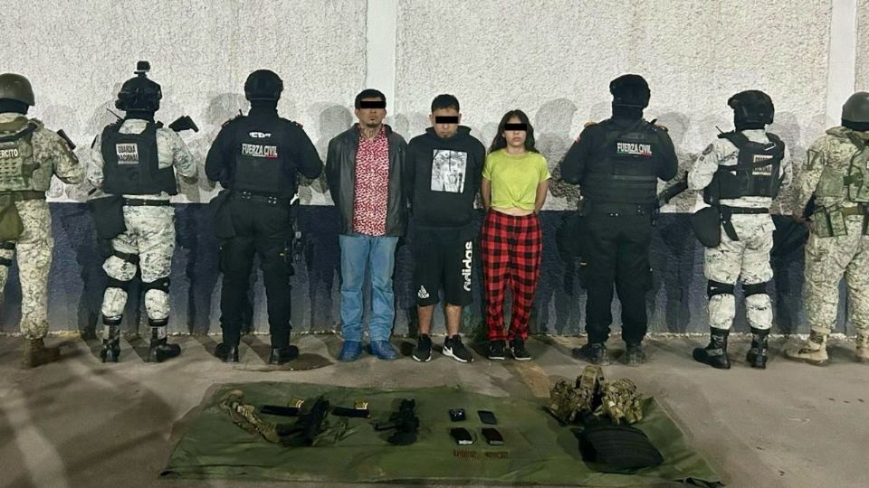 Los detenidos fueron identificados como Roberto “N” de 25 años, Jesús “N” de 29 y Melanie “N” de 20.