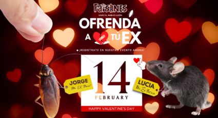 San Valentín: 'Ofrenda a tu ex' ¿Con cucarachas y ratones?, conoce este evento en Monterrey