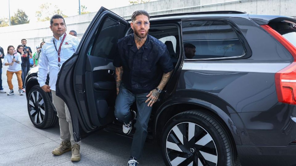 Llegada de Sergio Ramos al Estado BBVA, en Guadalupe.