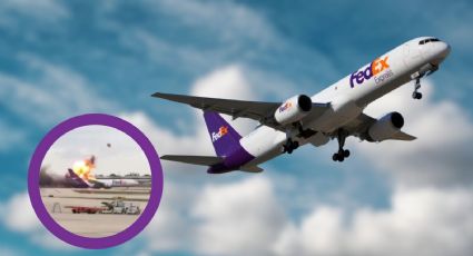 Avión de FedEx aterriza de emergencia tras incendiarse en pleno vuelo | VIDEO