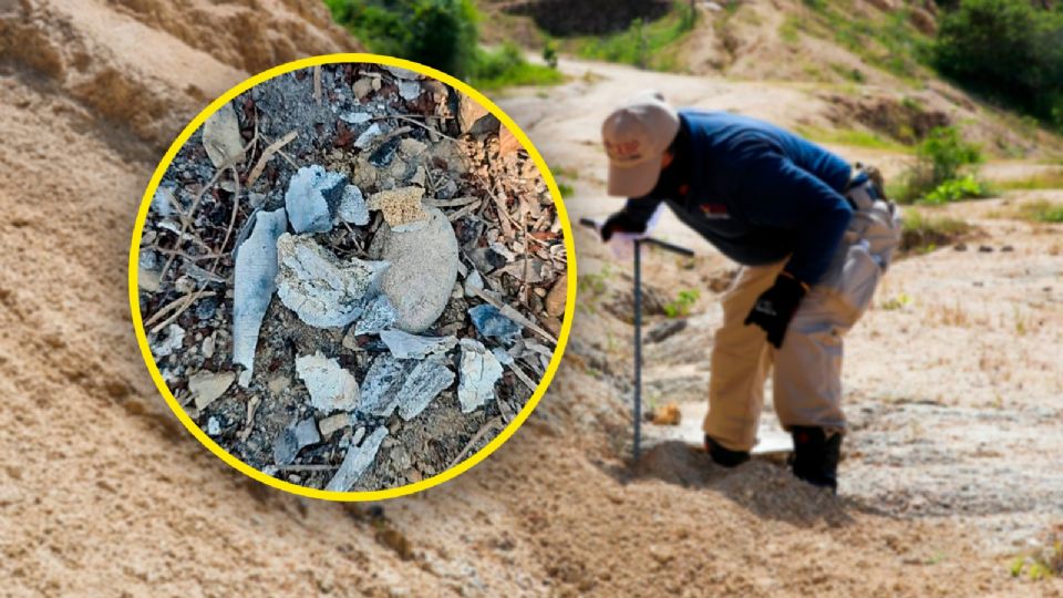 También se encontrados tambos utilizados para incinerar cuerpos, chalecos antibalas, equipo táctico y casquillos percutidos.