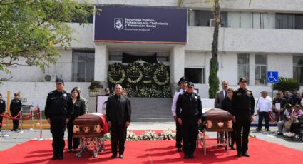 Homenajean a policías abatidos en Guadalupe