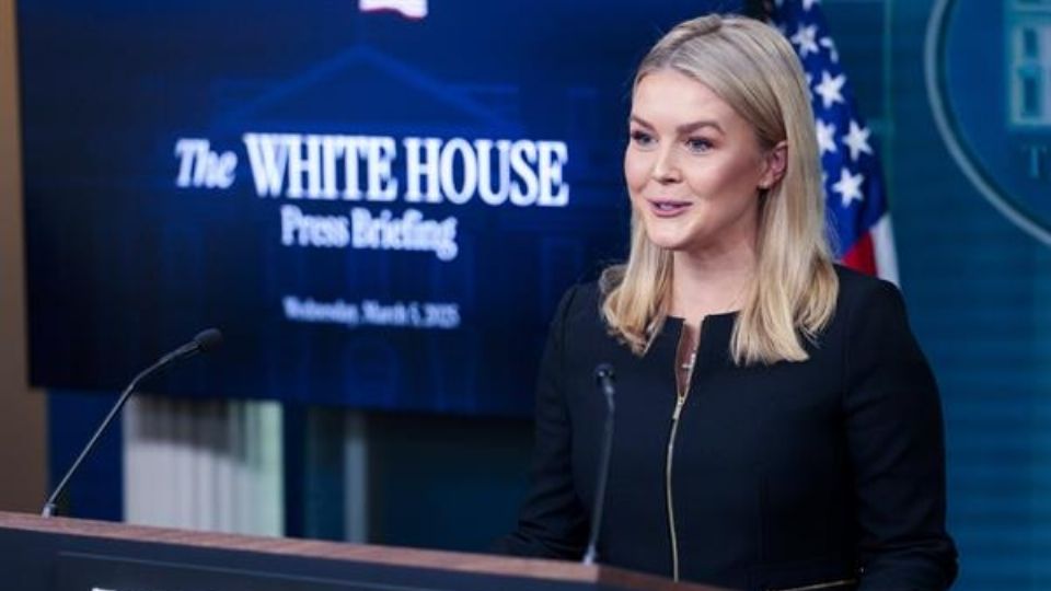 Karoline Leavitt, portavoz de la Casa Blanca.