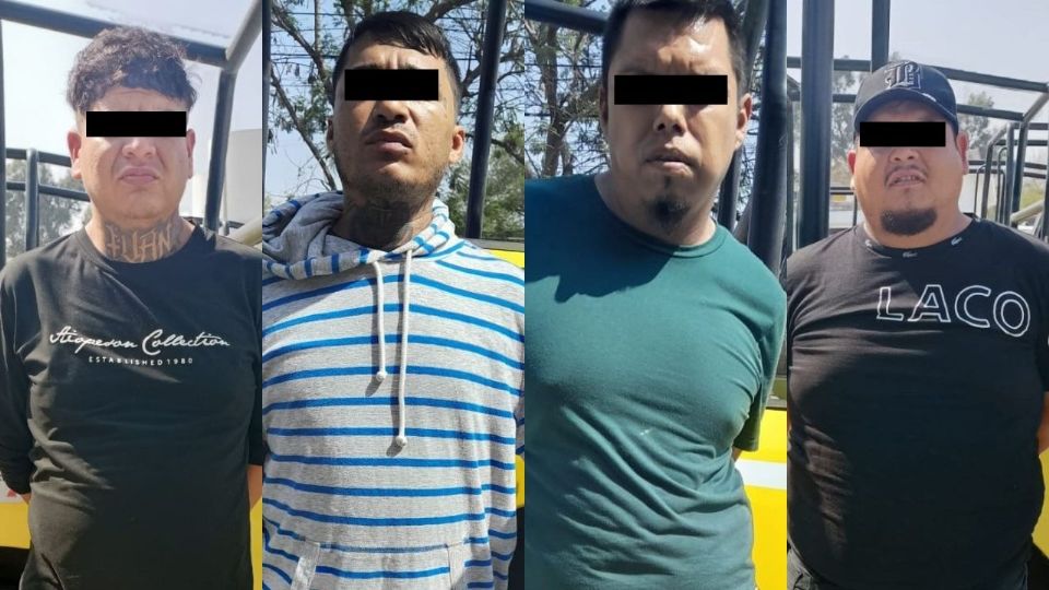 Los detenidos fueron identificados como Brandon Emmanuel “N” de 28 años, Cristian Iván “N” de 32, Víctor Alexis “N” de 28 y Jesús Alejandro “N” de 34 años. 