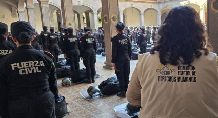 Supervisa CNDH a Fuerza Civil previo al 8M para evitar represión en la marcha