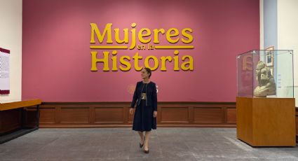 Claudia Sheinbaum inaugura 'Mujeres en la Historia' en Palacio Nacional por el 8M