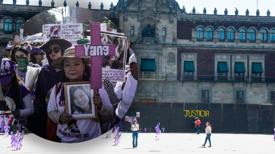 En la CDMX se reúnen colectivos feministas para exigir que cese la violencia de género.