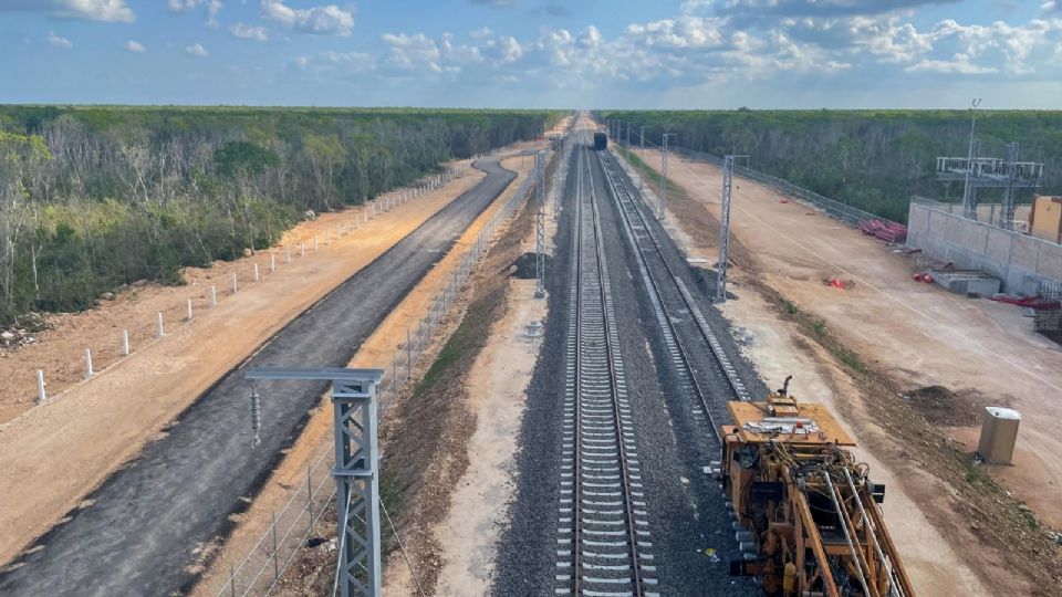 Construcción del tramo 5 del Tren Maya. Archivo.