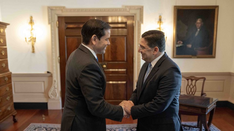 Marco Rubio se reunió con el ministro de Asuntos Exteriores de Marruecos, Nasser Bourita.