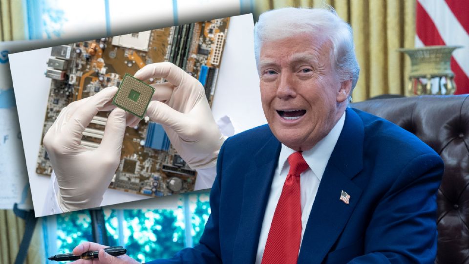 Trump dice que dispositivos y semiconductores no se escapan de los aranceles.