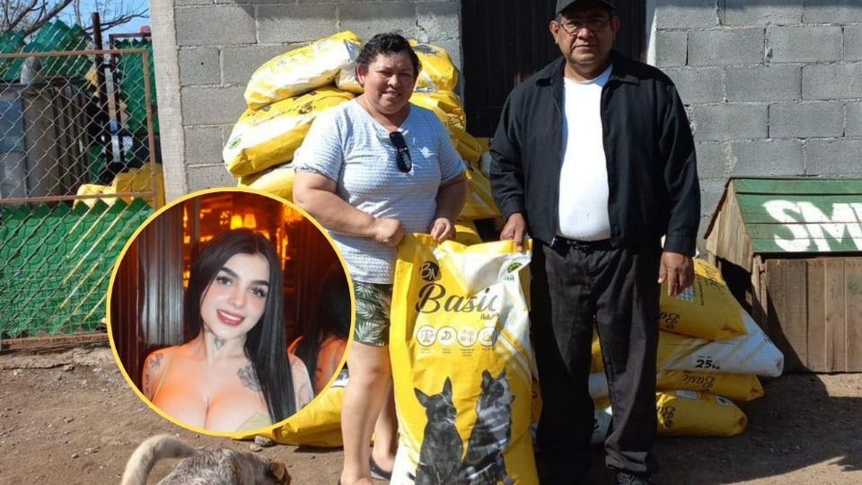 Algunos bultos de croquetas donados por Karely Ruiz ya fueron entregados, pero aún falta apoyo para completar la distribución.