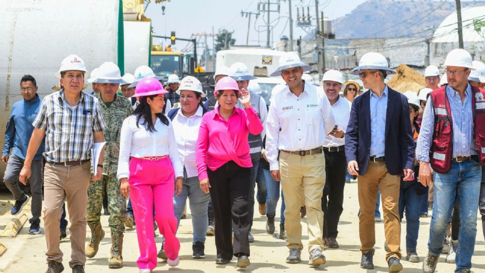 Recorre la gobernadora la rehabilitación del Colector Solidaridad y la construcción de un cárcamo que evitarán inundaciones en esta localidad.