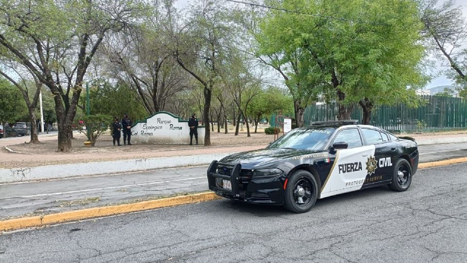 Cadetes de la Universidad de Ciencias de la Seguridad participan en operativos de vigilancia junto a Fuerza Civil en el sur de Monterrey.