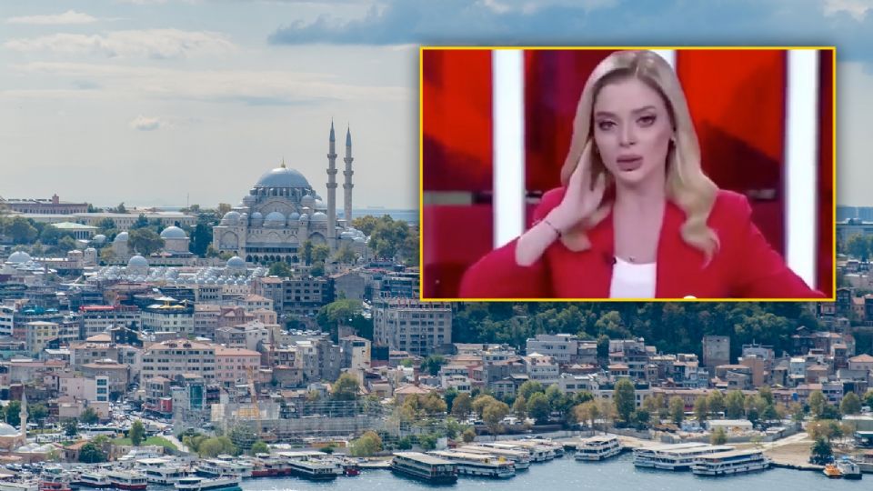 Mientras conducía un noticiero, la presentadora interrumpió de golpe su reporte al comenzar a percibir el movimiento.