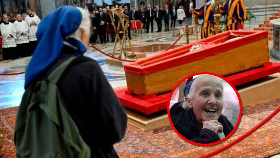 Genevieve Jeanningros en el funeral del Papa Francisco I