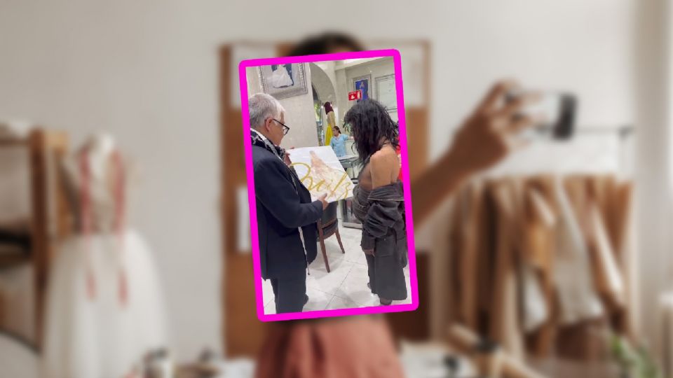 La ‘Diva Indigente’ en su encuentro con Mitzy, quien le regalará un vestido exclusivo.