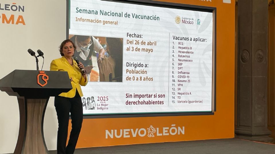 La delegada del IMSS en Nuevo León dio a conocer la participación del instituto en la Semana Nacional de Vacunación.