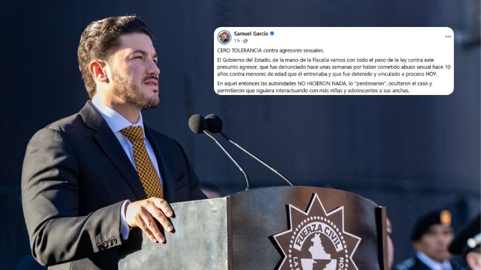 Samuel García aplicó su política de cero tolerancia ante el caso de Damazo “N”.