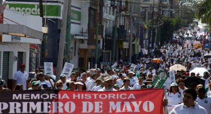 Sindicatos toman el Zócalo por el Día del Trabajo