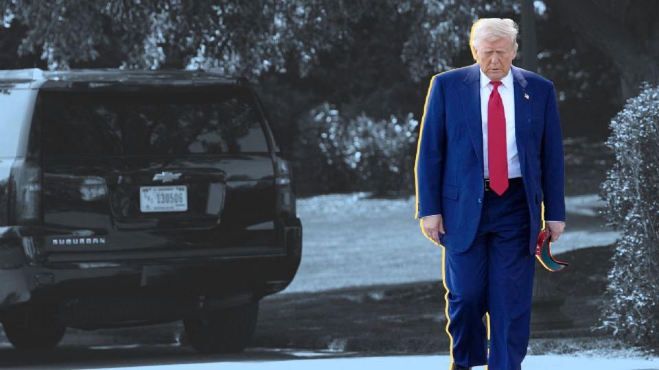 Donald Trump durante su discurso en Michigan, conmemoró sus primeros 100 días como presidente entre aplausos y protestas.