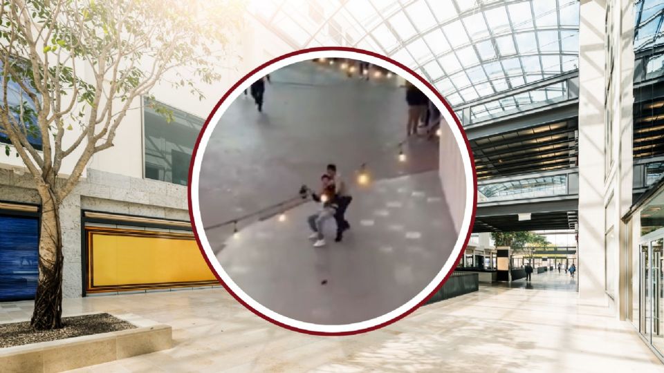 Personal de seguridad y policías revisaron el área tras el robo en la joyería Bizarro.