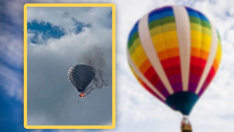 Globo aerostático en Zacatecas se incendia durante festival.