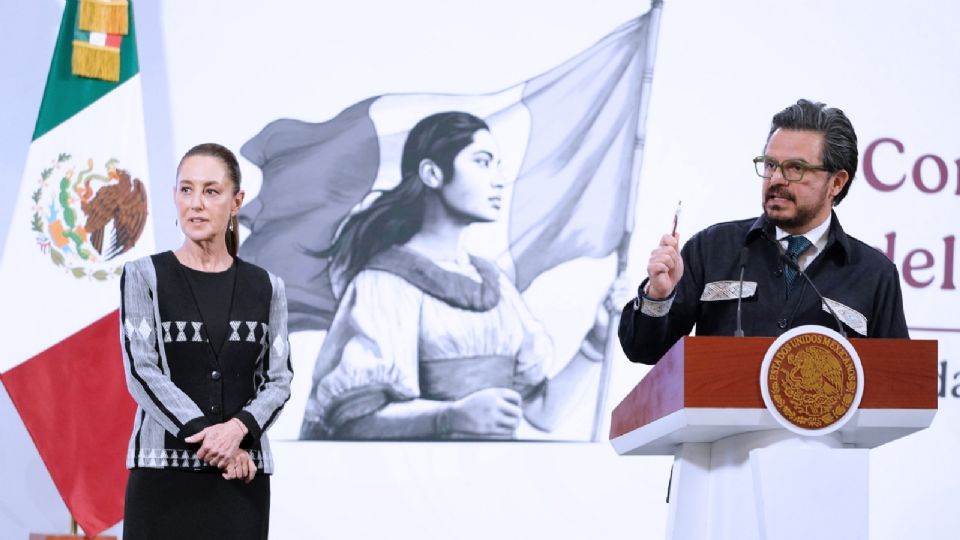 Zoé Robledo, director del IMSS, en la conferencia matutina de la presidenta Claudia Sheinbaum.