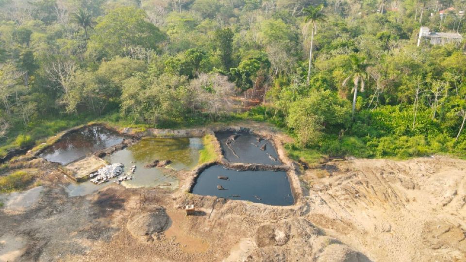 Los agentes de seguridad en atención y seguimiento a delitos ambientales, en el municipio de Comalcalco, ubicaron dos predios.