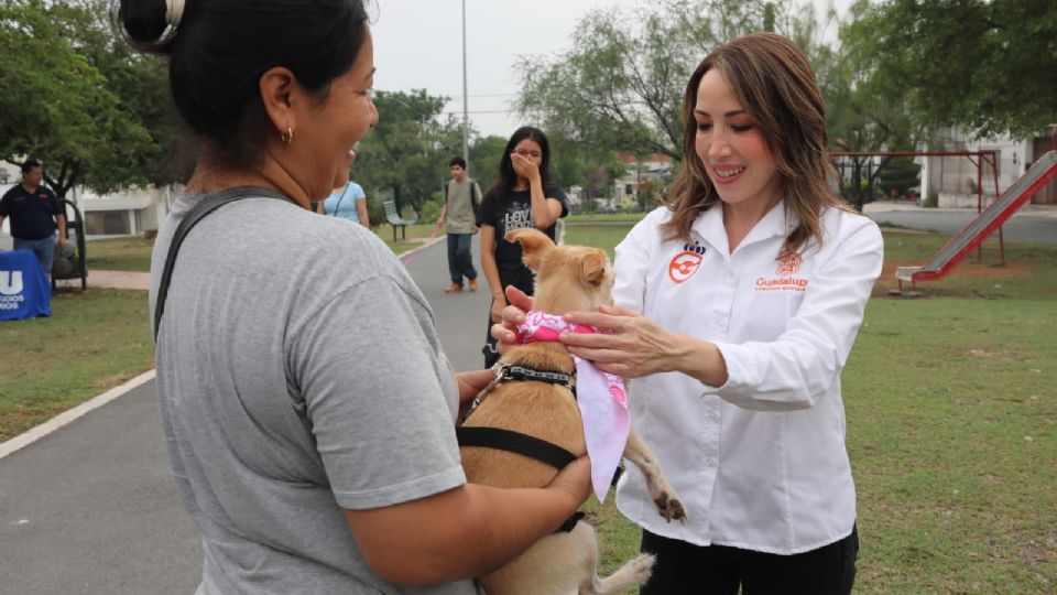 Mascotas recibieron su vacuna durante la Caminata Perrona en Guadalupe.