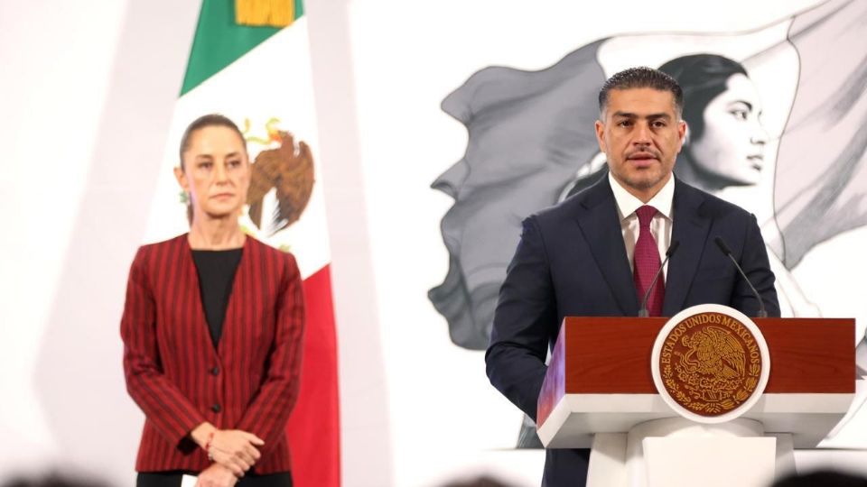 Claudia Sheinbaum, presidenta de México y Omar García Harfuch, titular de la SSPC.