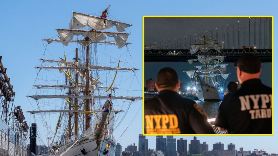 Choque del Buque Cuauhtémoc en Brooklyn desata debate político en México.