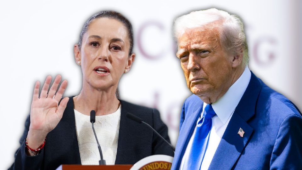 Claudia Sheinbaum Pardo, presidenta de México y Donald Trump, presidente de EU.
