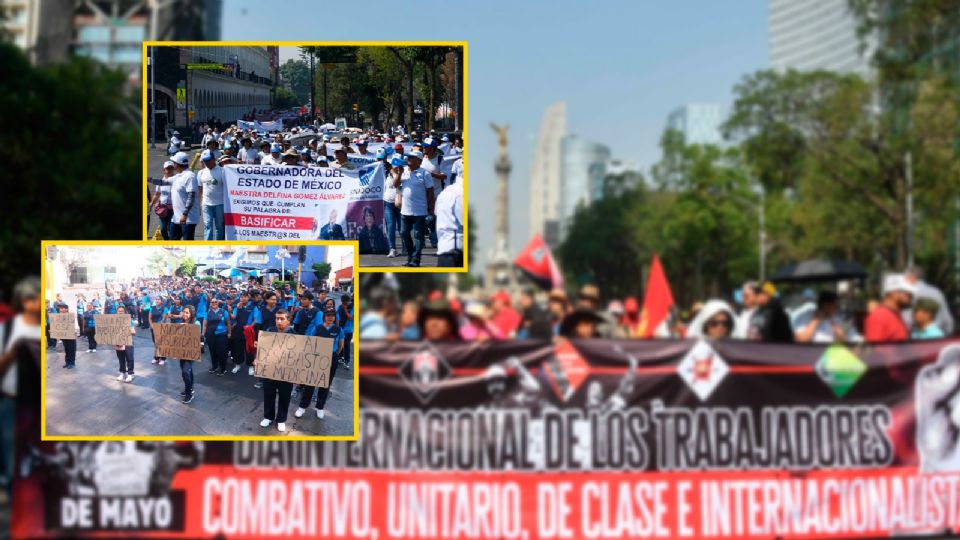 Las manifestaciones incluyen marchas, bloqueos y un plantón en el Zócalo.