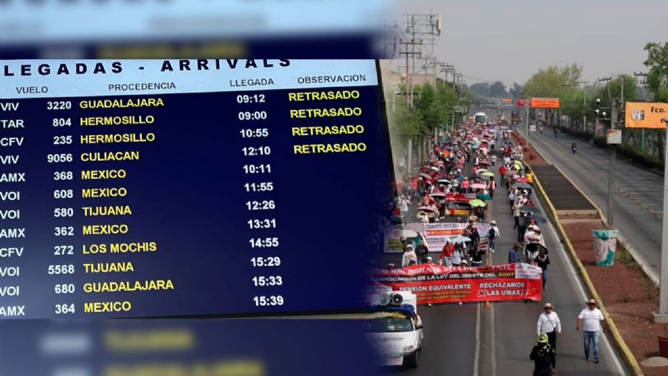 El AICM presentó severas afectaciones debido a la movilización de la CNTE que exige aumento salarial y la derogación de la Ley del ISSSTE.