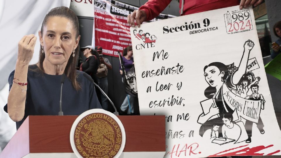Claudia Sheinbaum rechaza diálogo con la CNTE tras ataque a medios.
