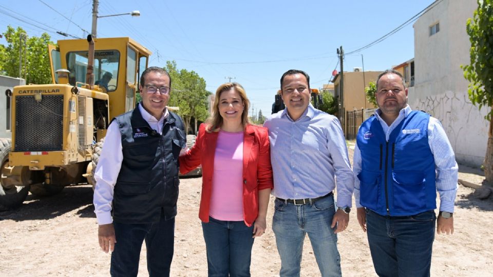 La gobernadora de Chihuahua estuvo en Delicias para entregar obras hidráulicas.