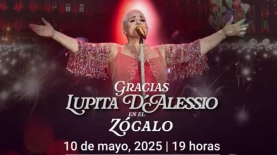 'Tenemos  el meritito 10 de mayo en el Zócalo el gran concierto de Lupita D’Alessio', dijo Alejandra Frausto.
