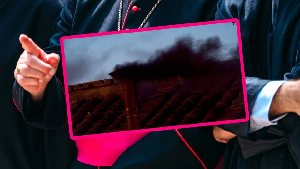 Por segundo día consecutivo el humo se vio en color negro.