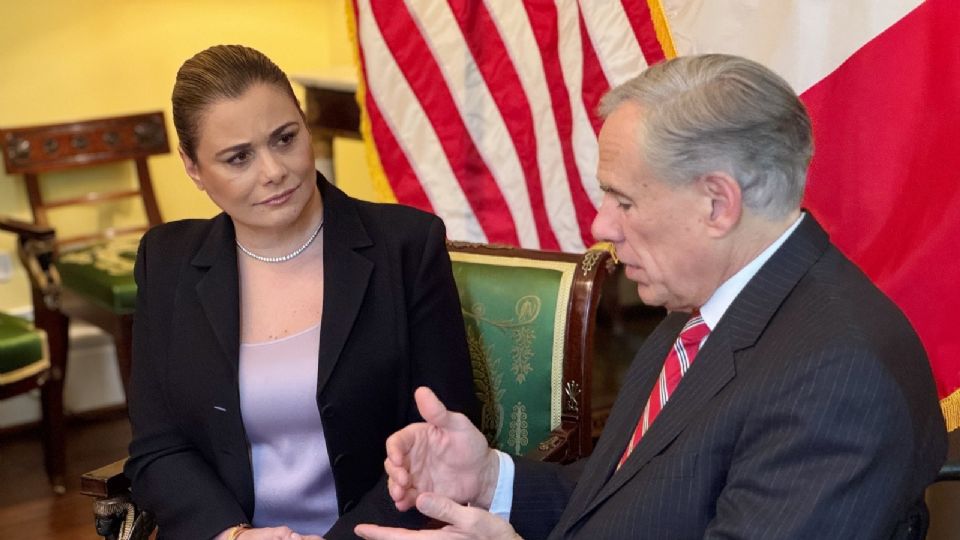 Maru Campos, gobernadora de Chihuahua y su homólogo de Texas, Greg Abbott.