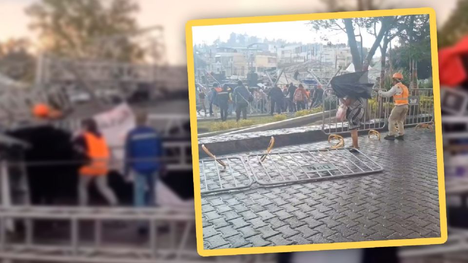 Estructura cedió minutos antes de evento del Día de las Madres.