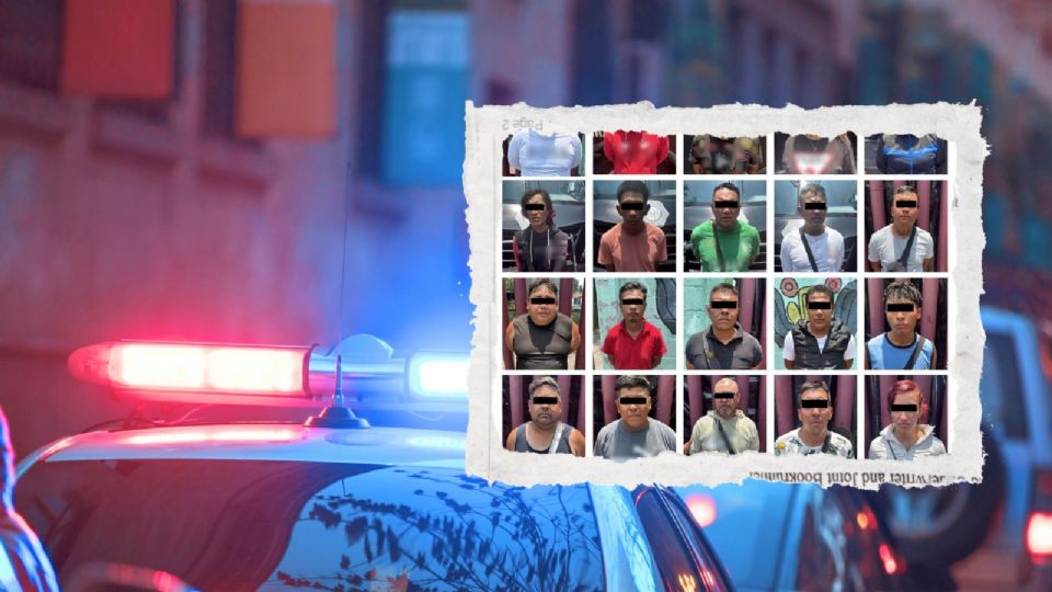 Se percataron que un grupo de personas causaba daños a dos camiones de volteo.