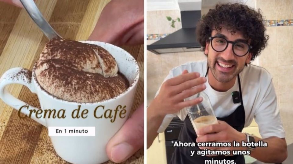 Solo necesitas una botella y 5 minutos para este postre de café cremoso.