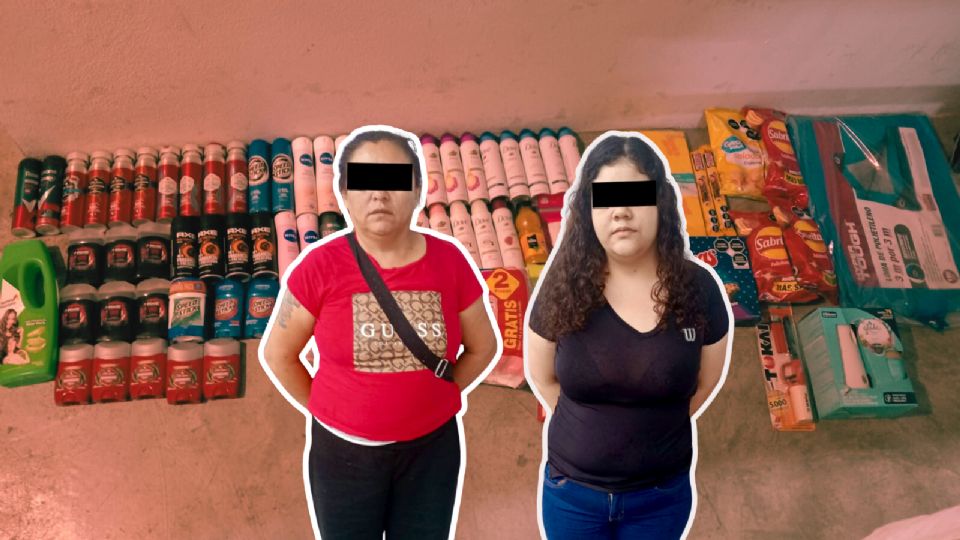 Las mujeres intentaron salir de la tienda con el producto presuntamente hurtado.